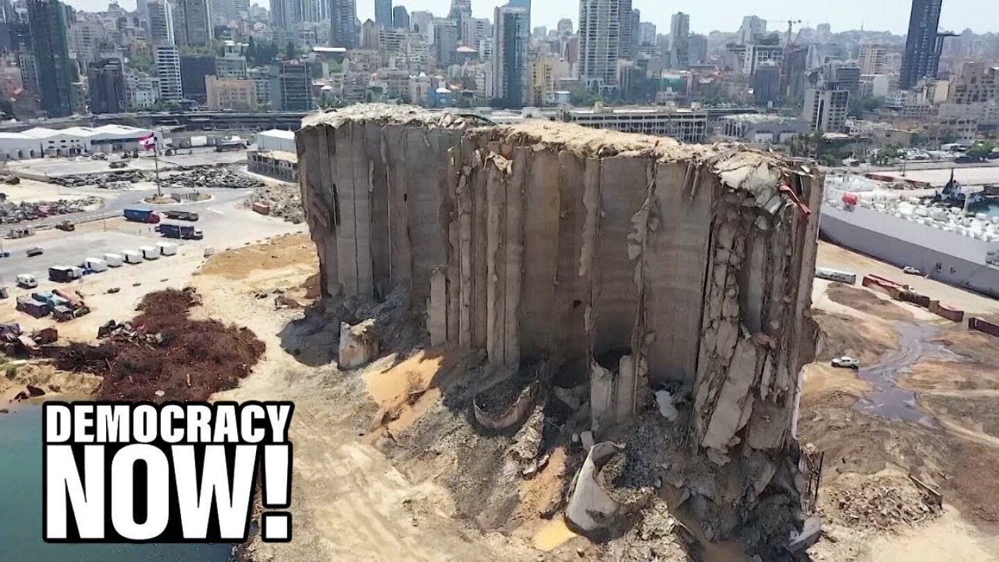 The ruins left behind from the Beirut blast.