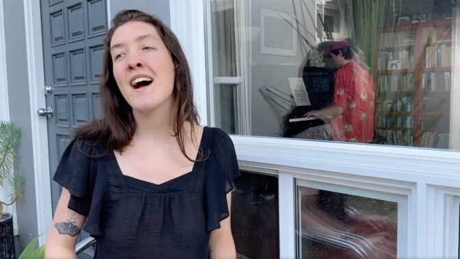 Hazle Thunes performs “What a Fool Believes,” by the Doobie Brothers. | Courtesy of “The Red Gate Will Open Again" and the USC Thornton School of Music