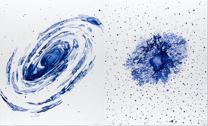 Lia Halloran, "M88" and "M1," 2014