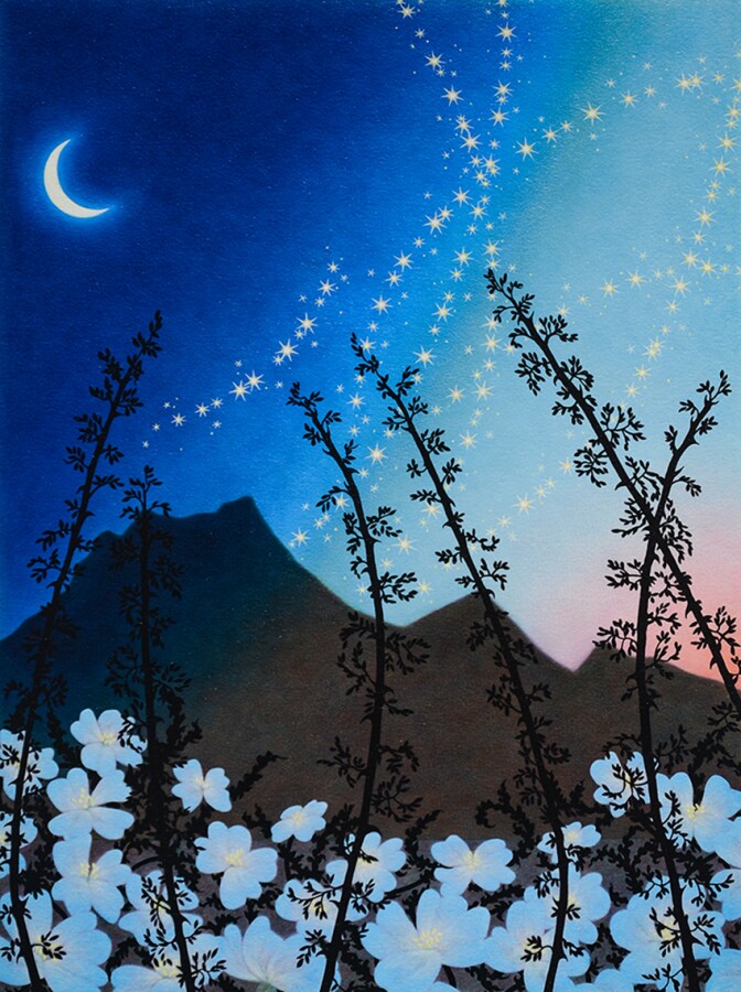Blue Hour, 2017. From a series Ellis painted following the death of her husband. | Courtesy of Sharon Ellis