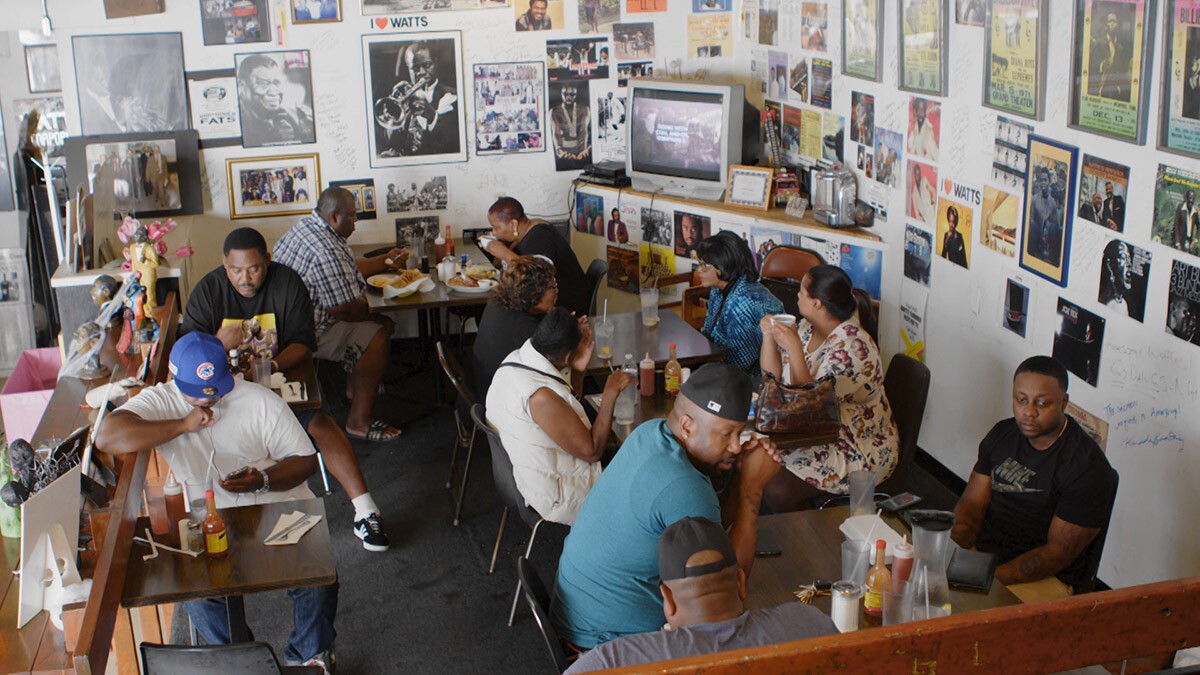 Interior at Watts Coffee House | Still from "Broken Bread" Watts