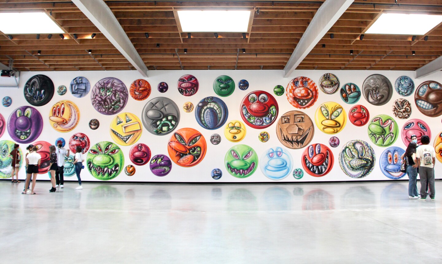 Installation photo of "MOODZ" by Kenny Scharf, on view at Jeffrey Deitch gallery | Jordan Riefe
