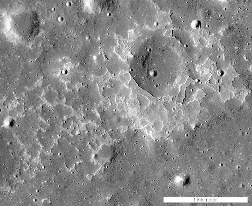 The moon's volcanic history influences its modern topography. | NASA/Goddard Space Flight Center/Arizona State University