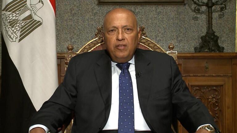 Egyptian Foreign Minister On Difficulty Getting Aid to Gaza