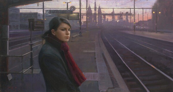 Last Train Home by Tony Pro is 102nd Annual Gold Medal Juried Exhibition. Courtesy of CAC