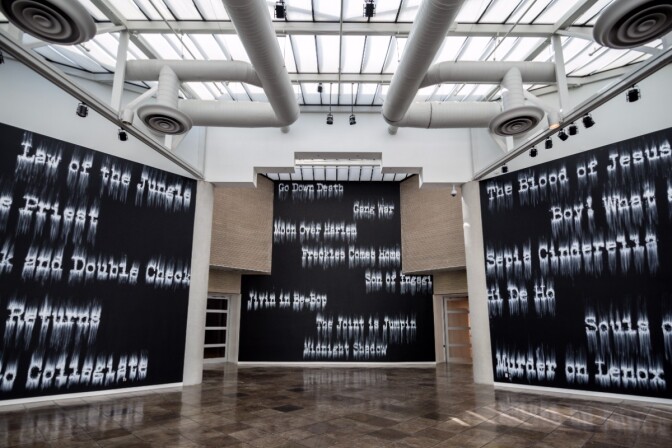 "Gary Simmons: Fade to Black" at the California African American Museum | Tito Molina/HRDWRKER