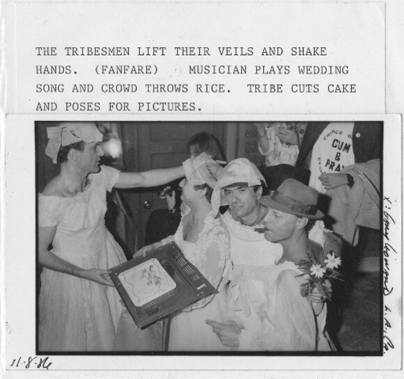 A page from the Lost Tribe Wedding book, 1986. | Photo: Gary Leonard