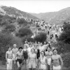 Paul Bragg (front-right) leads his Wanderlusters Hiking Club up Mt. Hollywood in Griffith Park in 1932. Courtesy of the USC Libraries - Dick Whittington Photography Collection.