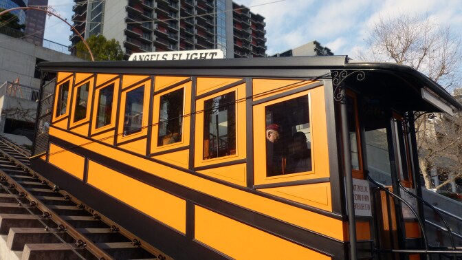 An Angels Flight railcar | Sandi Hammerlein