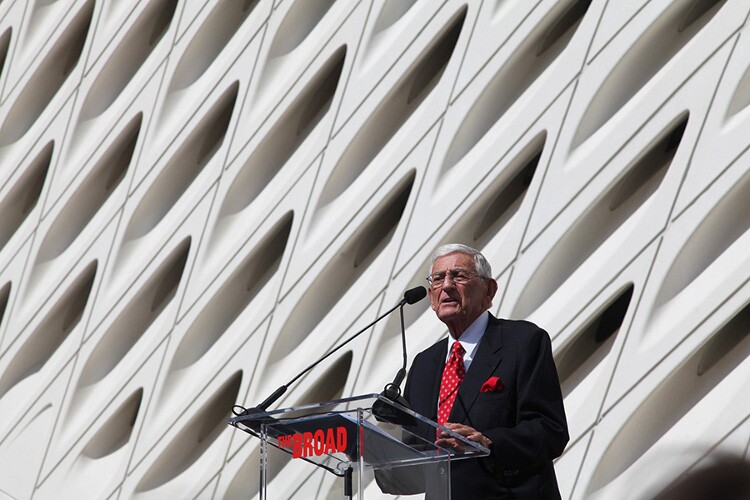 Eli Broad delivers the museum's inaugural address. | Photo: Drew Tewksbury.