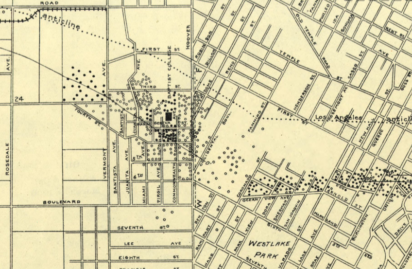 Close up of the Los Angeles Oil Field