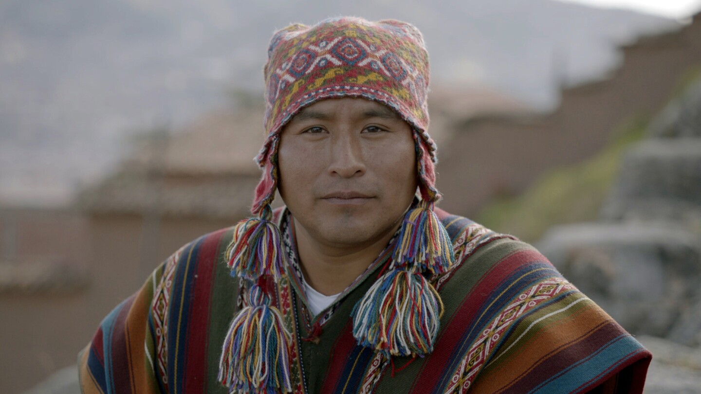 Quechua shaman Puma leads a renewal ceremony at an ancient shrine above Cusco - the former capital of the Inca Empire.