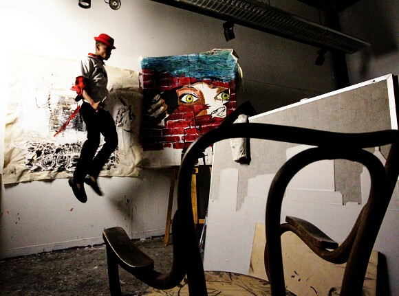 Ryan Hester in studio. | Photo: Courtesy of the artist and Marcus Brown.