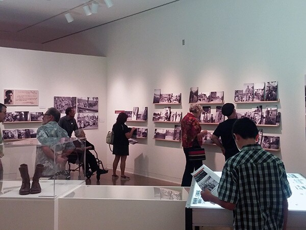 Guests view the JANM exhibit, which features Sus Ito's photos, negatives, and wartime memorabilia. | Photo: Elson Trinidad