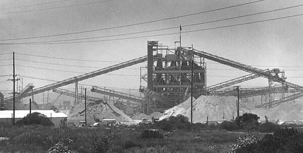 A rock quarry found in the city of Irwindale near the San Gabriel River | Courtesy of the Los Angeles Public Library