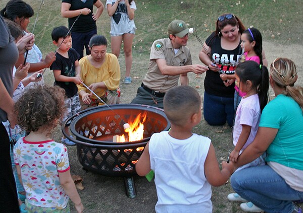 Marshmallow roasting at Marsh Park | Photo: Rubi Fregoso