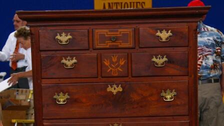 Appraisal: Chippendale Walnut Tall Chest, ca. 1790