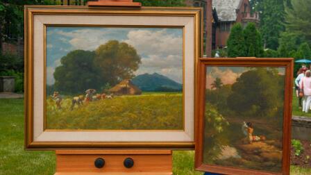 Appraisal: 1955 Fernando Amorsolo Oil Paintings