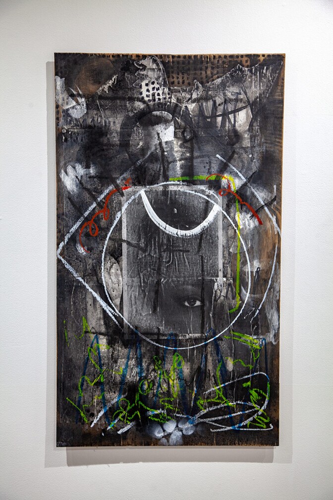 Sam Vernon "Kali Ma," 2018 Mixed media 25 x 43 in. | Courtesy the artist