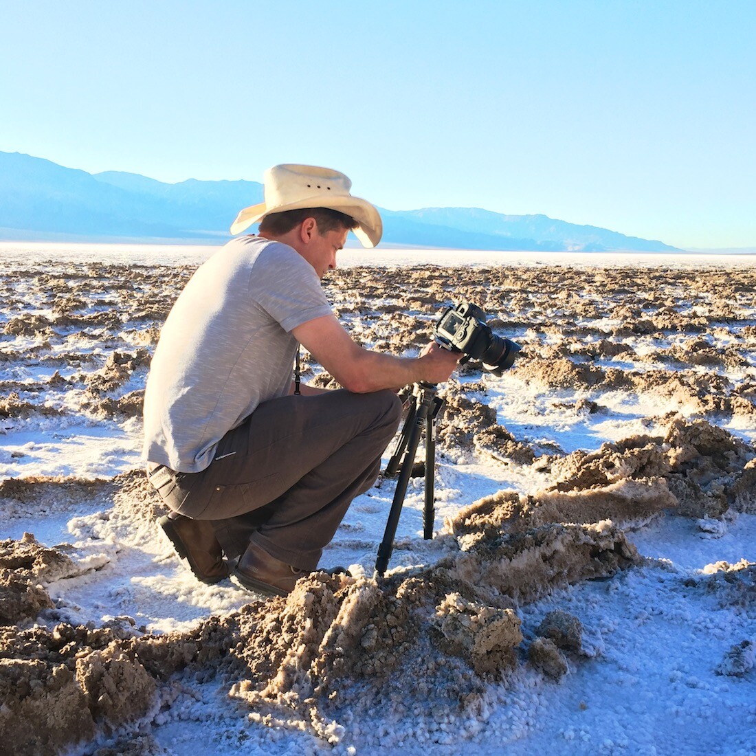 Osceola Refetoff Photographs Salt Formations at Badwater Basin | Photo: Christopher Langley