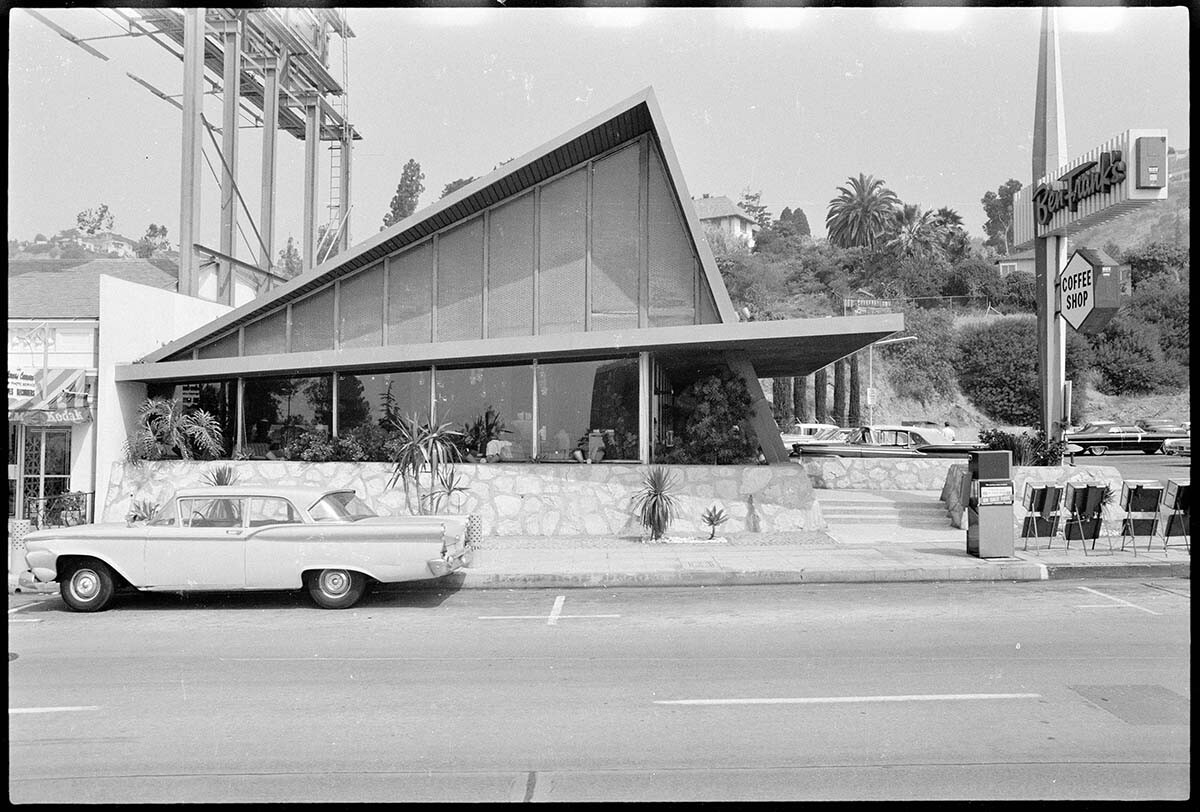Sunset Blvd. at Londonderry Pl., 1966, Ed Ruscha. | Part of the Streets of Los Angeles Archive, The Getty Research Institute, 2012.M.1. © Ed Ruscha