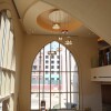 Glorya Kaufman's private collection of chandeliers are showcased at the entrance of the Glorya Kaufman International Dance Center. | Photo: Justina Gaddy