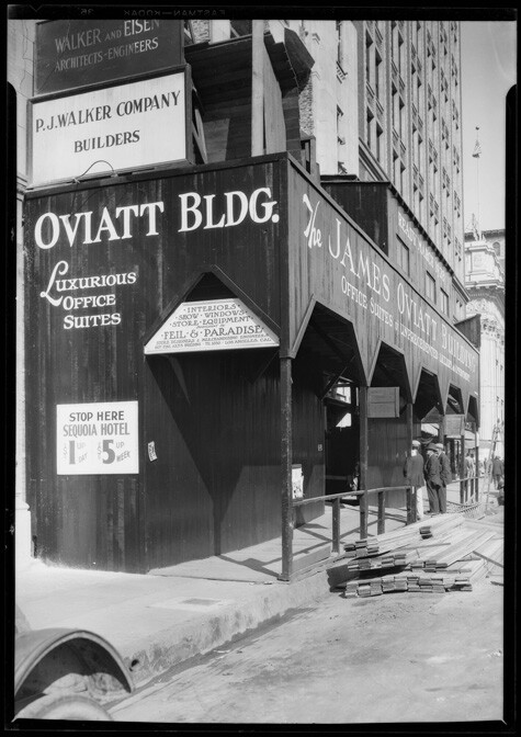 Oviatt Buliding under construction, 1927 | Dick Whittington Photography Collection, 1924-1987, courtesy of the USC Digital Library