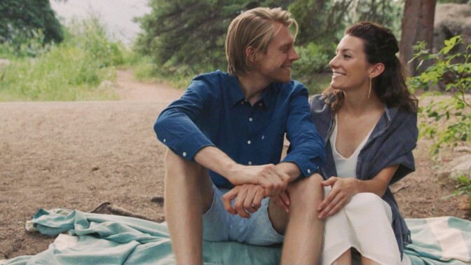 Koen and Alexandra, founders of Hygge Life, gaze at each other. | From "Link Voices: Finding Hygge"