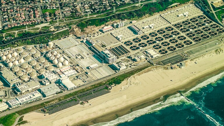 Located near LAX and Dockweiler Beach, the Hyperion Water Reclamation Plant is L.A.'s oldest and largest wastewater treatment facility. | Courtesy Mayor Eric Garcetti's office