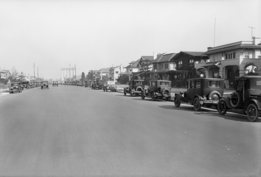 Photograph of a block of 1600 Crenshaw Boulevard, Los Angeles, CA, 1928.