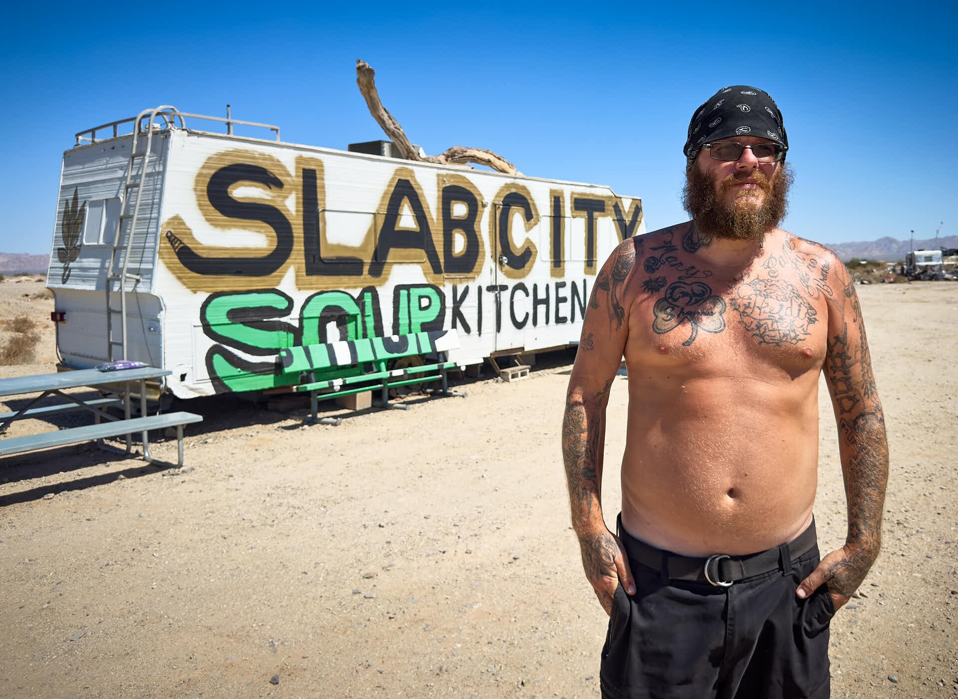 Waterboy – Co-Founder of Slab City Soup Kitchen – Slab City, CA – 2024