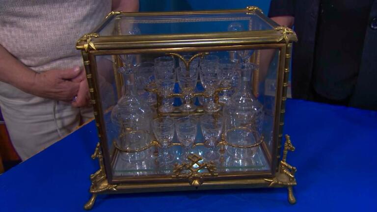 Appraisal: French Liqueur Decanter Glass Set, ca. 1890