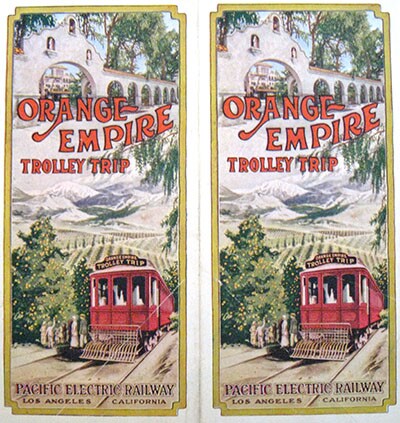 Orange Empire Trolley Trip brochure