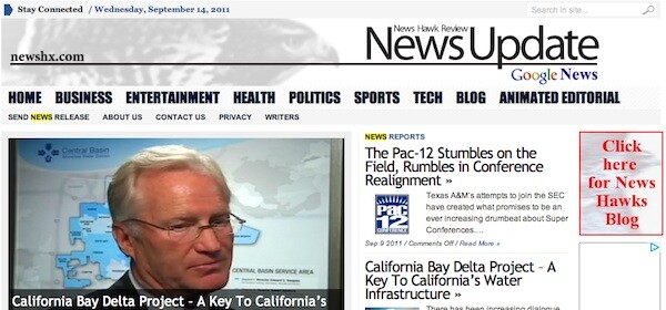 Screenshot of the News Hawk Review website