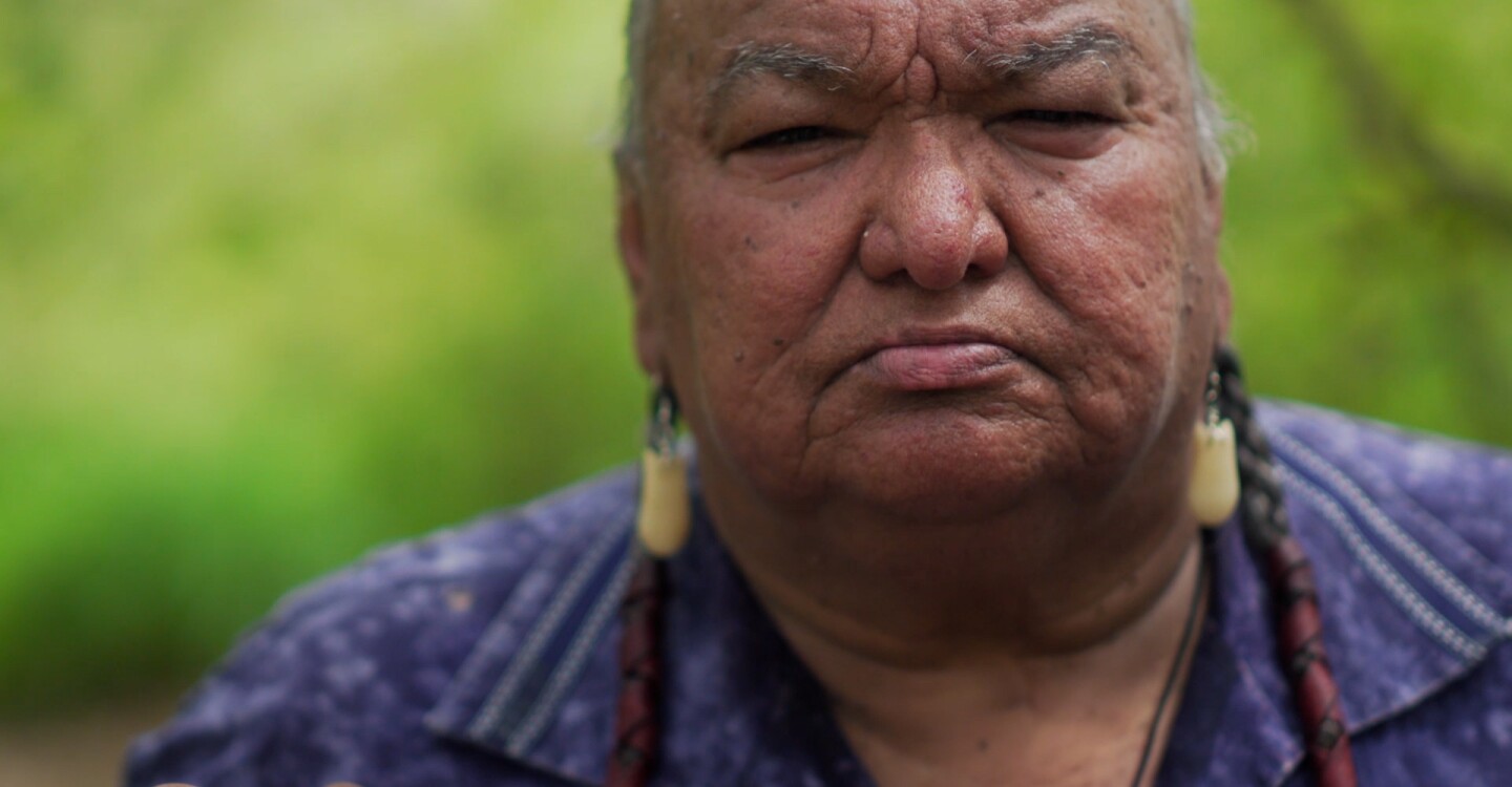 Close shot of an Indigenous person.