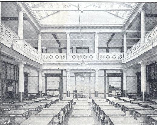 Interior of the Academy Building Auditorium. Courtesy of Occidental College Archives and Special Collections.