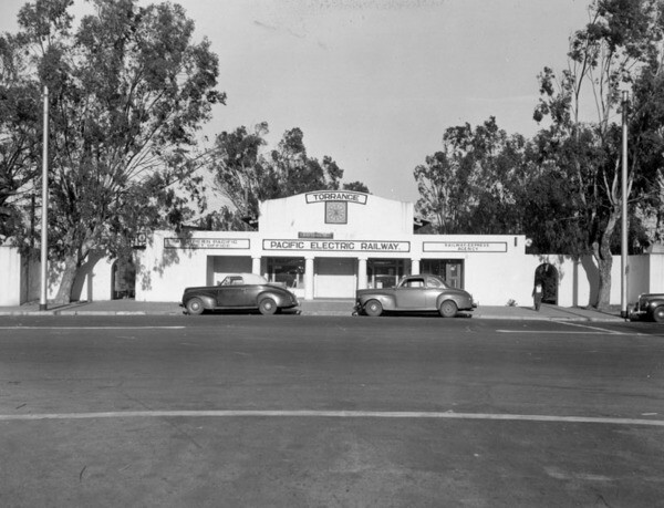 Pacific Electric Depot in Old Torrance, ca.1937 | Photo: Los Angeles Public Library