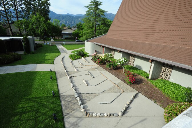 The Irenic Projects Public Labyrinth at Missiongathering Pasadena. | Courtesy of Irenic Projects