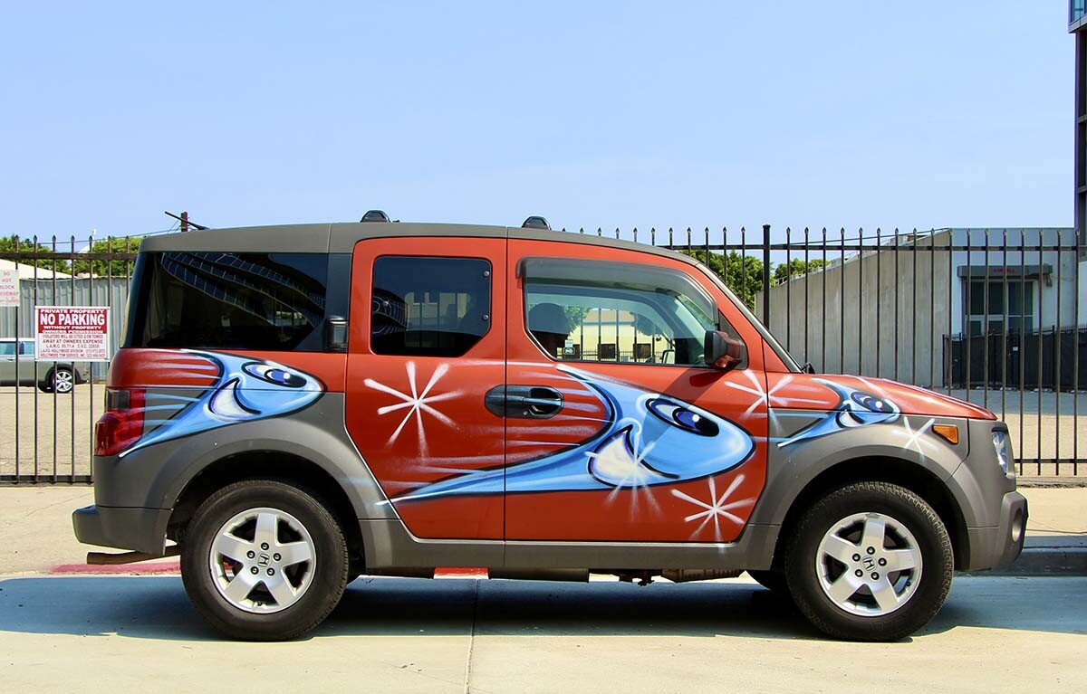 A car participating at Kenny Scharf's "Karbombz!" car parade September 26, 2020 | Jordan Riefe