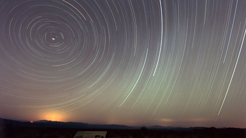 A very long exposure taken in the Riverside County desert outback