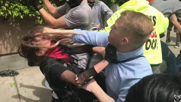 White Nationalists, Neo-Nazis & Right-Wing Militia Members Clash with Antifa Protesters in Berkeley