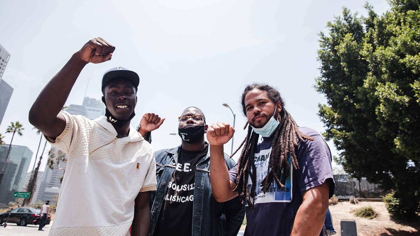 (L-R) Youth leaders Jacob "Blacc" Jackson, Joshua Ham and Christian Flagg | Courtesy of Brothers, Sons, Selves