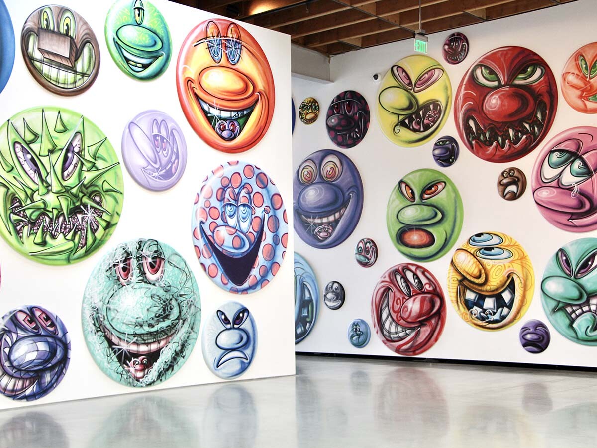 Installation photo of "MOODZ" by Kenny Scharf, on view at Jeffrey Deitch gallery | Jordan Riefe