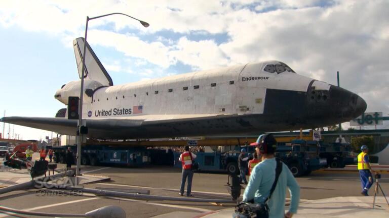 All Moved In, Space Shuttle Endeavour Becomes Symbol of Hope