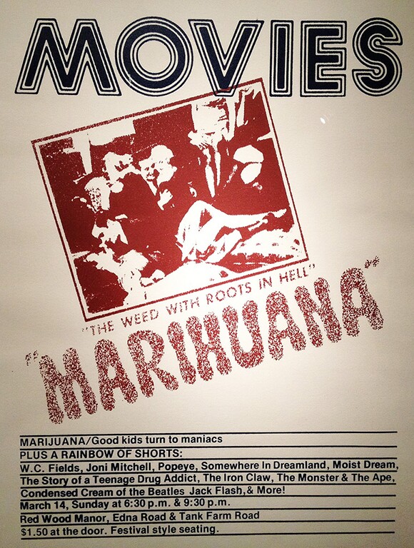 Vintage poster, designed by Paul Karlen, for the experimental film screenings by Jim Dee, circa 1973 | Courtesy Dee Family Archive