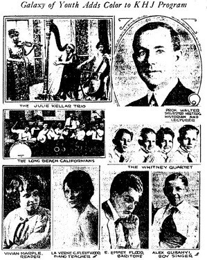 In July 1924, The Gaylord Aparments sponsored a radio program featuring young talents | Los Angeles Times, July 19, 1924