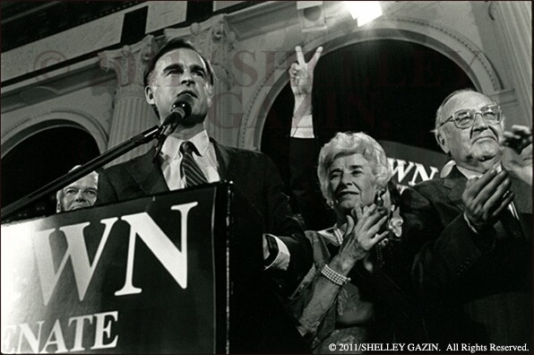 Brown during his 1982 Senate campaign. Courtesy of Shelley Gazin Archive