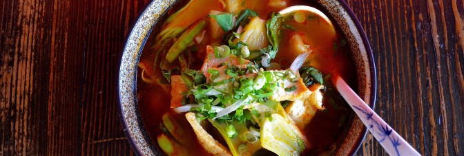 Spicy and Sour Seafood Noodle Soup | Eddie Lin