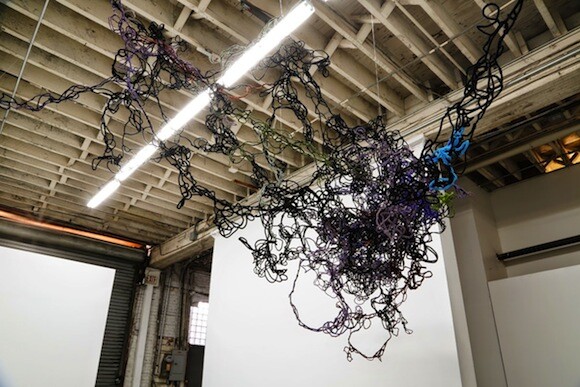 Tera Galanti sculpture displayed at PØST as part of a 2014 Kamikaze duo exhibition featuring Galanti and Michael Barton Miller.