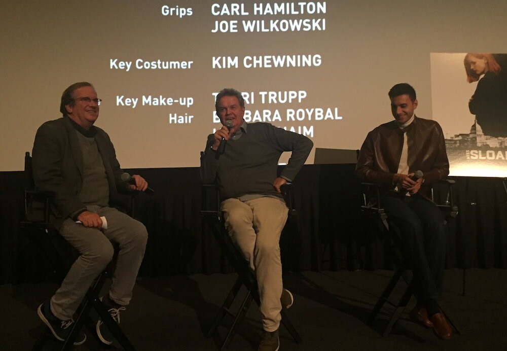 Pete Hammond, John Madden and Jonathan Perera talk "Miss Sloane" at the KCET Cinema Series.